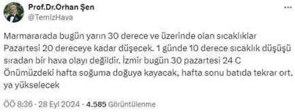 İstanbul için tarih verildi! Sıcaklıklar rekor derecede düşecek