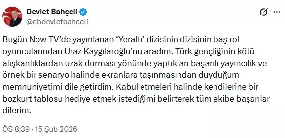 Devlet Bahçeli Uraz Kaygılaroğlu'nu neden aradı? Devlet Bahçeli Uraz Kaygılaroğlu'na ne dedi?