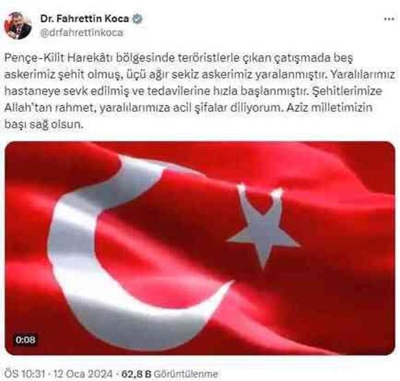 5 askerimizin şehit olması sonrası siyasilerden art arda başsağlığı mesajı