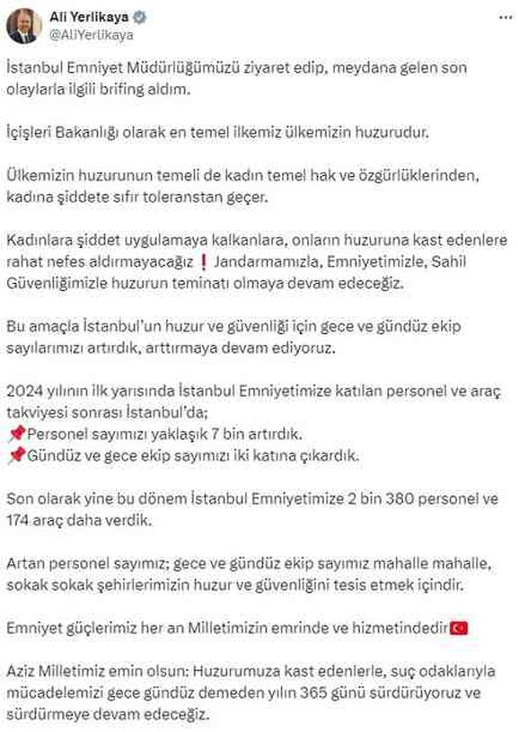 'Teknofest' paylaşımıyla tepki çeken Bakan Yerlikaya: Kadınların huzuruna kast edenlere nefes aldırmayacağız