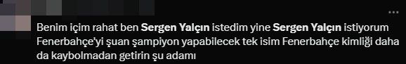 Fenerbahçe'de Sergen Yalçın sesleri