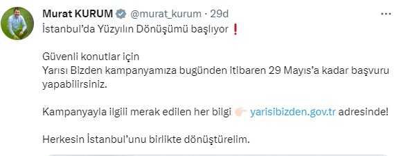 Son Dakika! İstanbul'da 'Kentsel Dönüşümde Yarısı Bizden Kampanyası'na başvurular başladı, 29 Mayıs'a kadar devam edecek