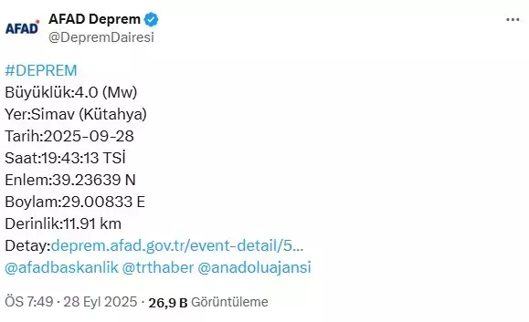 Simav depremi sonrası sokak görüntüsü