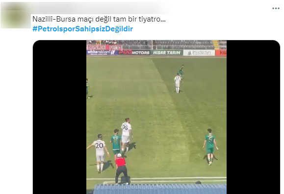 Küme düşen Batman Petrolspor taraftarından Nazilli-Bursa maçındaki görüntüye tepki yağıyor