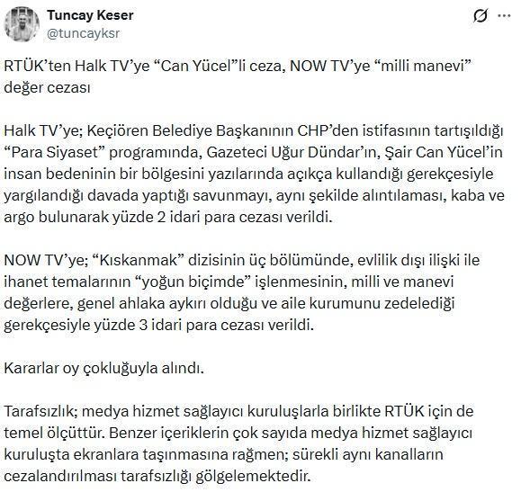 RTÜK, ihanet sahneleri gerekçesiyle Kıskanmak dizisine ceza verdi