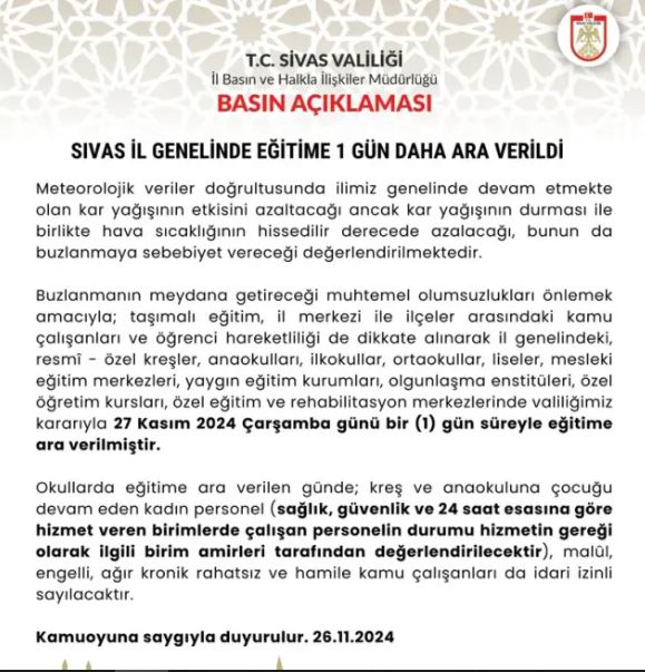 Bugün okullar tatil mi, okul yok mu SON DAKİKA!