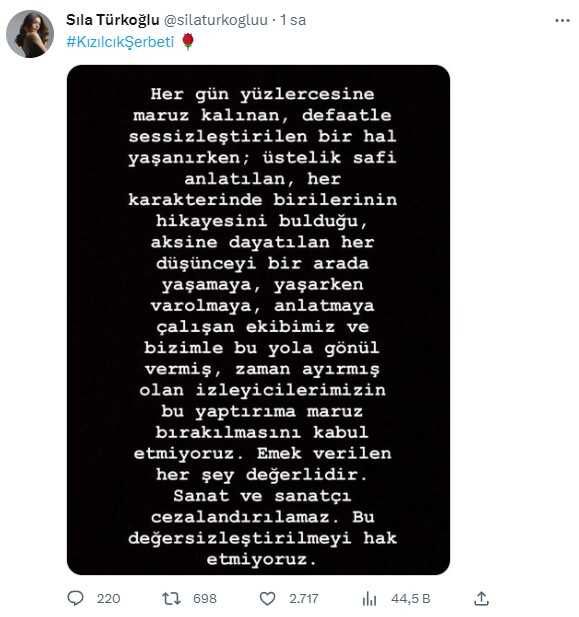 Kızılcık Şerbeti yayını özet sırasında durduruldu! Dizi yerine İslamofobi belgeseli yayınlandı