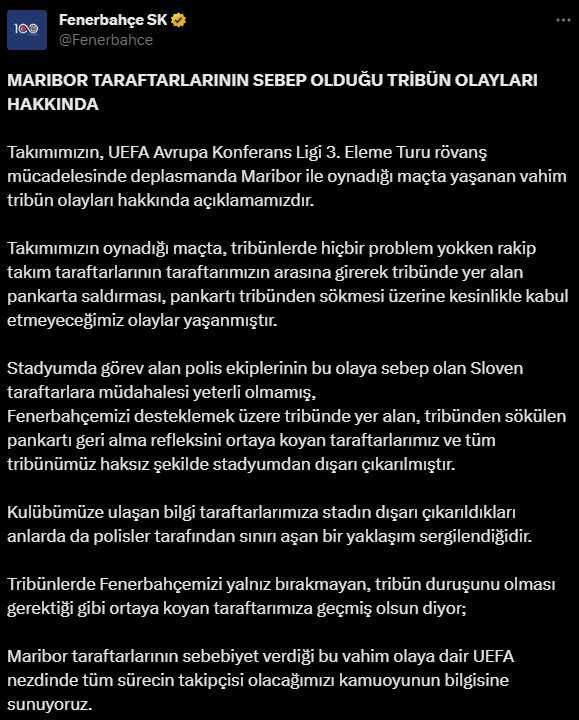 Hedeflerinde olaylı maç var! Fenerbahçe'den gece yarısı sert açıklama