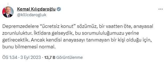 Erdoğan'ın 'Bedava ev sözü verenler şimdi yolunu unuttu' sözlerine Kılıçdaroğlu'ndan sert yanıt