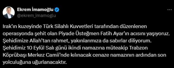 Piyade Üsteğmen Fatih Ayar kimdir? Fatih Ayar nereli? Piyade Üsteğmen Fatih Ayar, Ekrem İmamoğlu'nun akrabası mı?