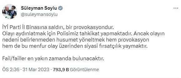 Son Dakika: İYİ Parti İstanbul İl Başkanlığı'na silahlı saldırı gerçekleştiren şahıs yakalandı