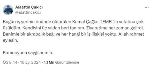 Fotoğrafları servis edilmişti! Alaattin Çakıcı'dan öldürülen iş insanıyla ilgili açıklama geldi