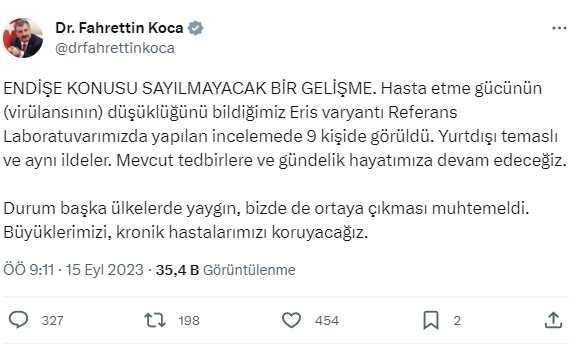Eris virüsü ölümcül mü? Eris virüsü nedir, tehlikeli mi?