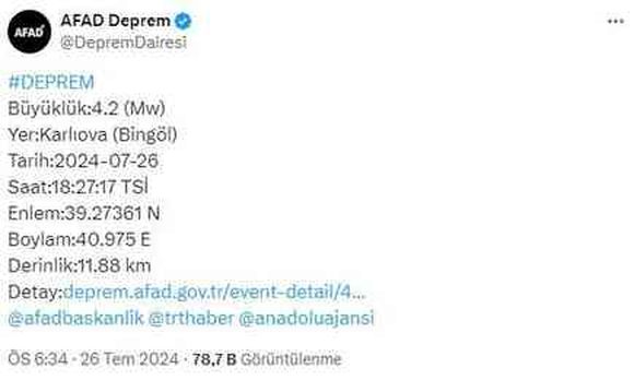 Bingöl'deki 4,2'lik depremin ardından Naci Görür'den endişelendiren açıklama: Küçük ama yeri can sıkıcı