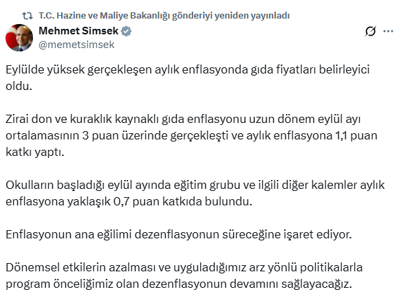 Enflasyon neden yükseldi? Gerekçesi açıklandı