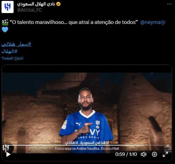 Son Dakika: Suudi Arabistan ekibi Al Hilal, Neymar'ı kadrosuna kattı