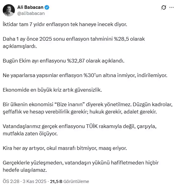 Ali Babacan açıklama yaparken