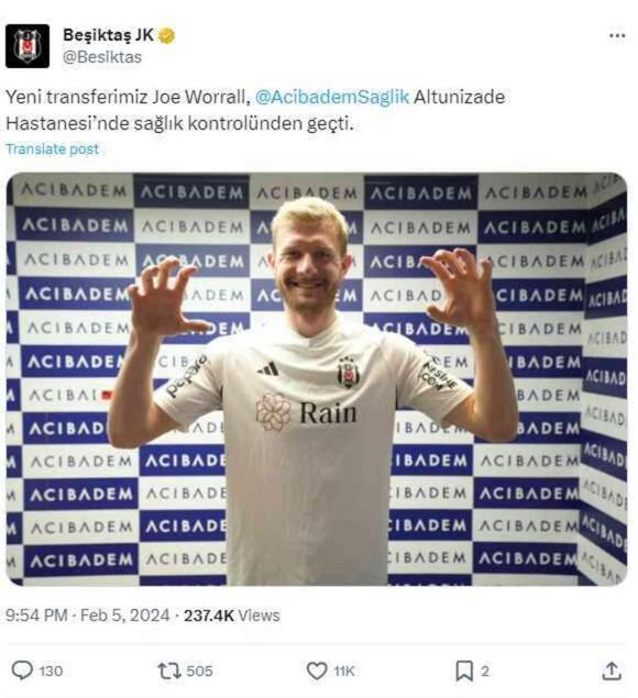 Joe Worrall kimdir? Beşiktaş'ın yeni stoperi kim?