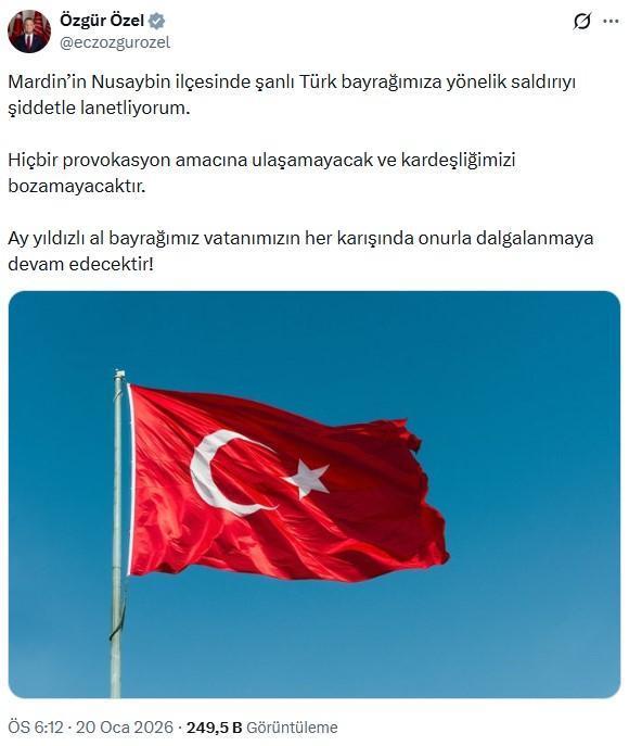 Bayrağımıza yapılan hain saldırıya tepkiler çığ gibi