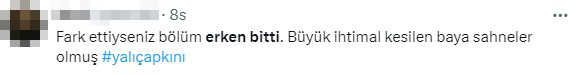Yalı Çapkını dizisinin son bölümü kesilen sahnelerden dolayı normal saatinden erken bitti