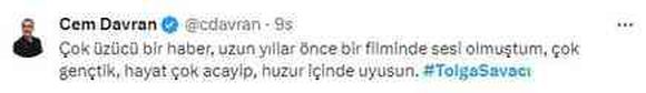 Tolga Savacı'nın vefatı sanat dünyasını yasa boğdu