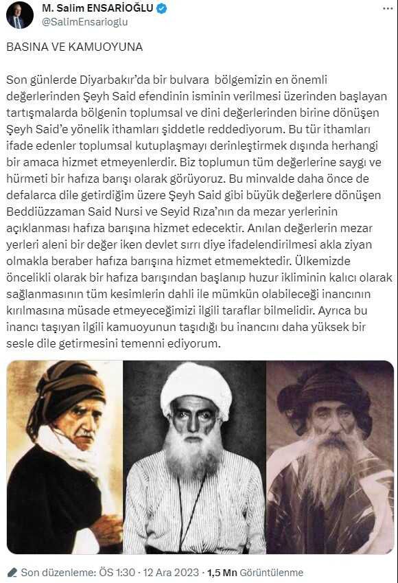 Özgür Özel'den 'Şeyh Sait kahraman mı hain mi?' sorusuna yanıt