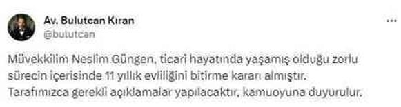 '11 yıllık eşim beni eskortla aldatıyor' diyen Neslim Güngen, boşanıyor