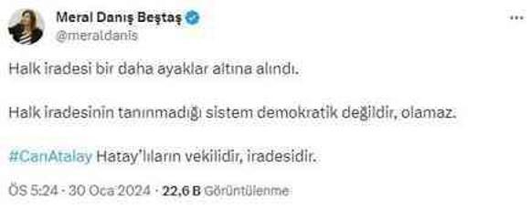 Can Atalay'ın vekilliğinin düşürülmesine siyasilerden peş peşe tepki geldi
