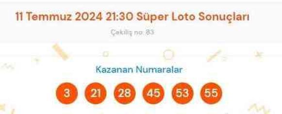 Süper Loto sonuçları açıklandı! 11 Temmuz Süper Loto kazanan numaralar neler? Süper Loto sonuçlarına ne zaman, nereden bakılır?