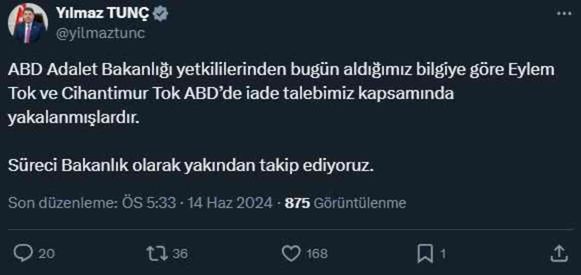 İstanbul'da ölümlü kazaya karıştıktan sonra ABD'ye kaçan Eylem Tok ve oğlu yakalandı