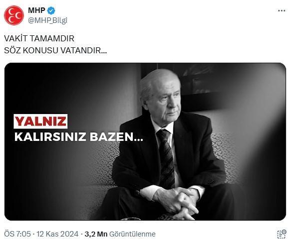 Dördüncü, 'Vakit tamamdır' paylaşımını yapan MHP'den hala açıklama yok
