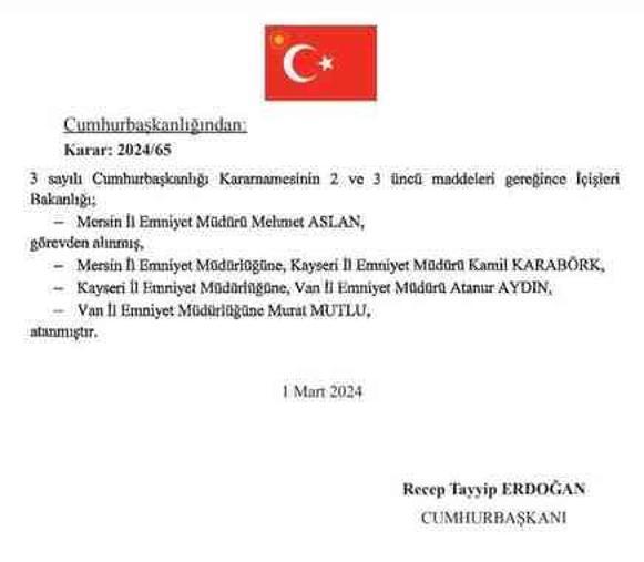 Yeni Kayseri İl Emniyet Müdürü kim oldu? Kayseri İl Emniyet Müdürü Atanur Aydın kimdir?