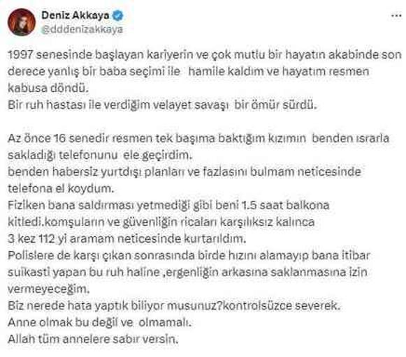 Kızı devlet korumasına alınan Deniz Akkaya: Ben yolladım, burnu sürtsün