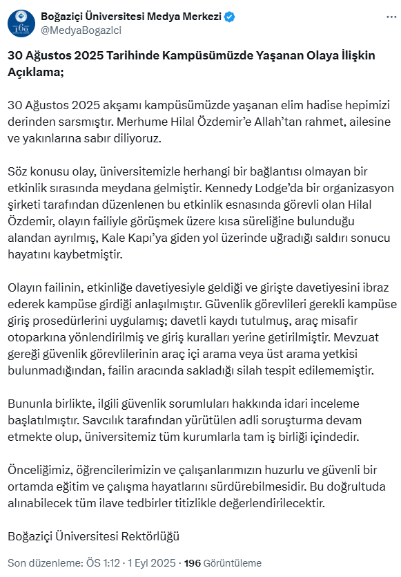 Boğaziçi Üniversitesi'nden yeni açıklama! Suç makinesi davetiyeyi gösterip içeri girmiş