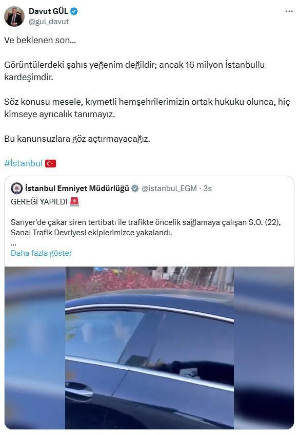 Çakarlı aracıyla trafiğe çıkan sürücü yakalandı, Vali Gül'den paylaşım geldi: Ve beklenen son