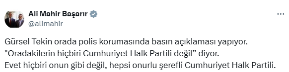 Gürsel Tekin 'Bu bağıranlar CHP'li değil' dedi, partiden jet yanıt geldi