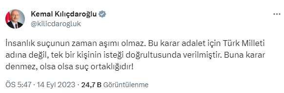 Kılıçdaroğlu'ndan Sivas Katliamı davasının düşürülmesine sert tepki: Buna karar denmez, olsa olsa suç ortaklığıdır
