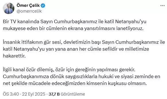 Televizyon kanalında Erdoğan ile ilgili yayınlanan skandal kj'ye soruşturma