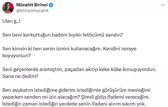 Mücahit Birinci ile Nedim Şener arasında tartışma