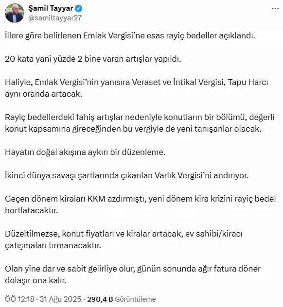 Emlak rayiç bedellerindeki artışa tepki: Çatışmalar tırmanacak