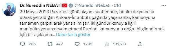 Bakan Nebati, uçakta yolcularla yaşadığı tartışmaya açıklık getirdi: CHP'li vekil provoke etti