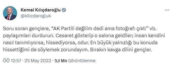 Kılıçdaroğlu katıldığı programda kendisine soru soran gençleri eleştirenlere seslendi: Paylaşımları durdurun