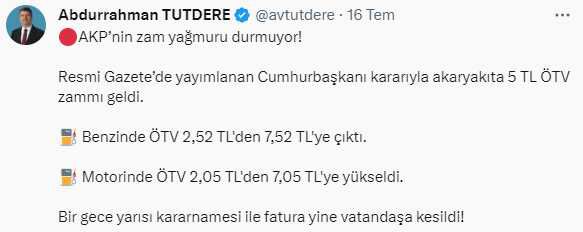 ÖTV zammına tepki gösteren CHP'li vekilin, oylamada 'kabul' oyu verdiği ortaya çıktı