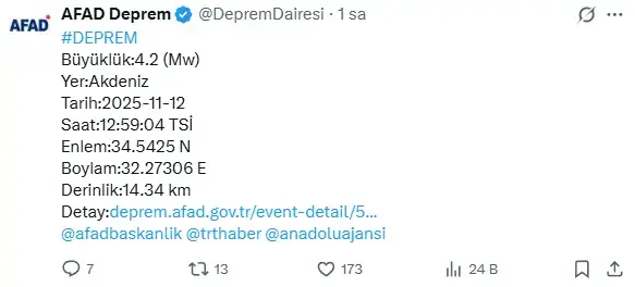 Akdeniz'de art arda 3 korkutan deprem! Naci Görür'den jet açıklama geldi