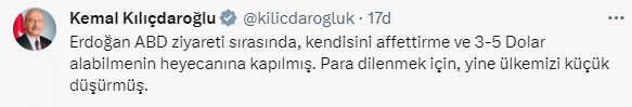 Kılıçdaroğlu'ndan Erdoğan'ın 'mülteci' çıkışına tepki: 3-5 dolar alabilmenin heyecanıyla yine ülkemizi küçük düşürmüş