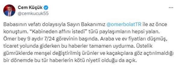 Ankara kulisleri yangın yeri! Ticaret Bakanı Ömer Bolat'ın görevden affını istediği öne sürüldü