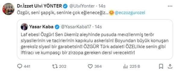 MHP Genel Başkan Yardımcısı İzzet Ulvi Yönter: Özgür, seni şapşik, seninle çok eğleneceğiz