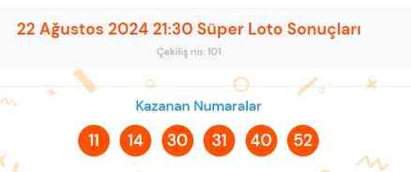 Süper Loto sonuçları açıklandı! 22 Ağustos Süper Loto kazanan numaralar neler? Süper Loto sonuçlarına ne zaman, nereden bakılır?