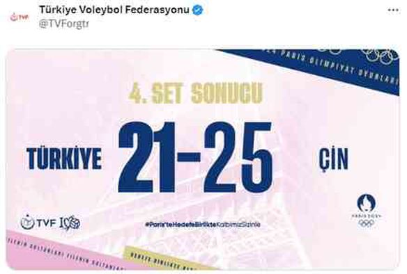 Türkiye-Çin maç özeti, kaç kaç bitti? Türkiye-Çin çeyrek final voleybol maçını kim kazandı? Türkiye-Çin voleybol maç sonucu nedir?