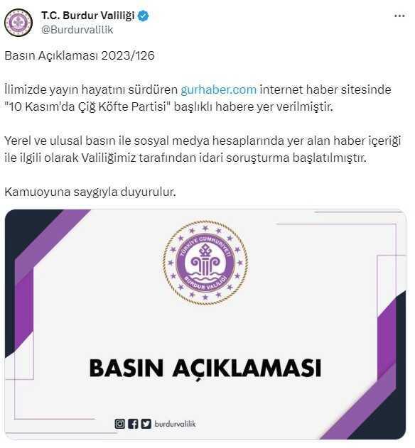 Burdur Halk Sağlığı Merkezi'nde Çiğ Köfte Partisi Soruşturması